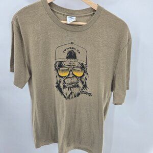 Bigfoot Country Brown I heart Weed, CA Short Sleeved Top Size Medium